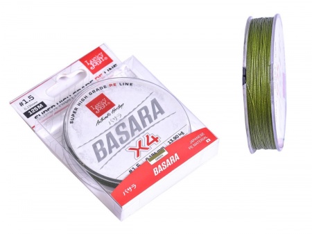 ЛЕСКА BASARA GREEN плетёная 125m, 0.213mm, 17.20kg. 
