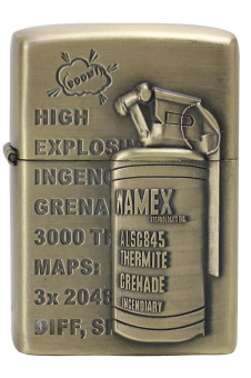 Зажигалка бензиновая тип zippo JianTai "Grenade Thermite"