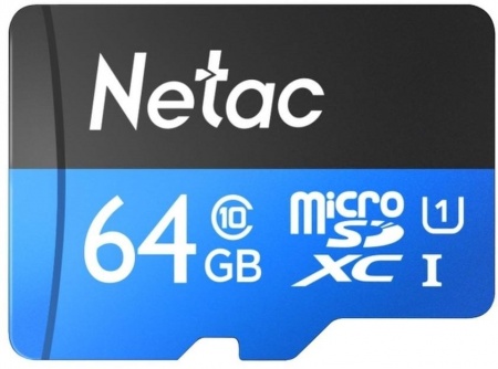 Карта памяти Micro-SD Netac 64Gb class 10