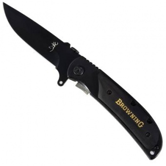 Нож складной 3913032 с клипсой чёрный "BROWNING"