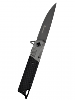 Нож складной G10 с клипсой чёрный 